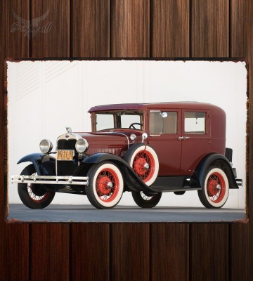 Металлическая табличка Ford Model A Deluxe Fordor Sedan